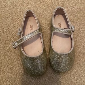Zara glitter ballet shoes